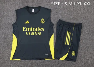 25-26 Real Madrid Sleeveless Training Kits Tracksuits Cheap Football Jersey Wholesale Yupoo