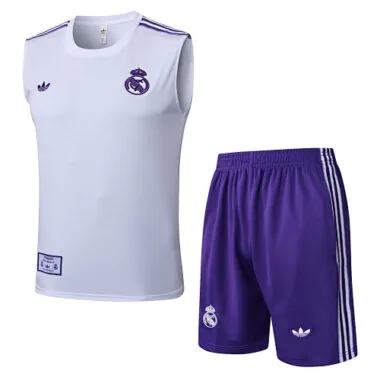 25-26 Real Madrid Sleeveless Training Kits Tracksuits Cheap Football Jersey Wholesale Yupoo
