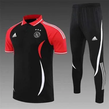 Polo Ajax black red-sleeves