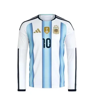 2026 MESSI #10 Argentina Home Long Sleeve Kit S-4XL World Cup Cheap Football Jersey Wholesale Yupoo