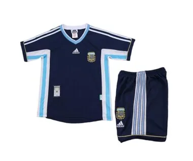 1998 Retro Kids Argentina Away Kit World Cup Cheap Football Jersey Wholesale Yupoo