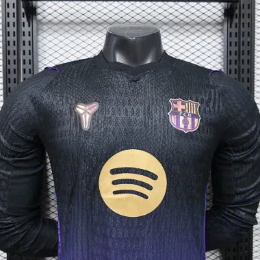 Equipamento de manga comprida do Barcelona para jogos fora de casa, tamanhos 26-27, S-3XL – Camisolas de futebol baratas, venda por grosso na Yupoo