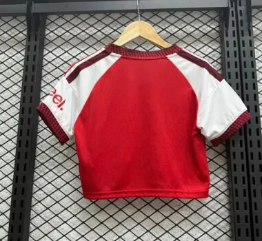 2026 Women#039;s Arsenal Home Crop Top Cheap Football Jersey Wholesale Yupoo