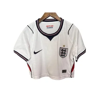 2026 Women#039;s England Home Crop Top World Cup Cheap Football Jersey Wholesale Yupoo