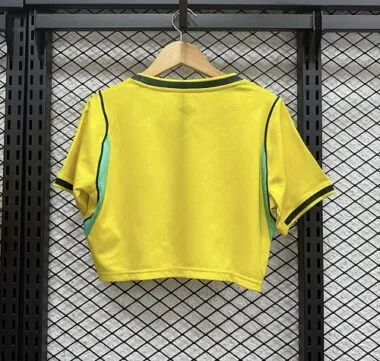 2026 Women#039;s Brazil Home Crop Top World Cup Cheap Football Jersey Wholesale Yupoo