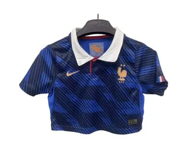 2026 Women#039;s France Home Crop Top World Cup Cheap Football Jersey Wholesale Yupoo