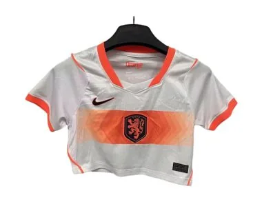 2026 Women#039;s Netherlands Away Crop Top World Cup Cheap Football Jersey Wholesale Yupoo