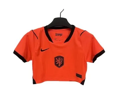 2026 Women#039;s Netherlands Home Crop Top World Cup Cheap Football Jersey Wholesale Yupoo