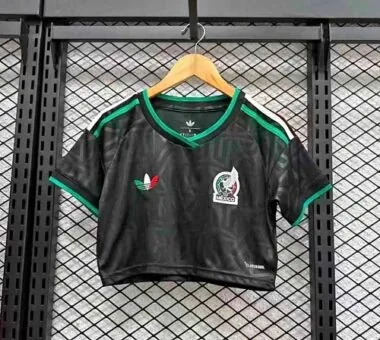 2026 Women#039;s Mexico Third Away Crop Top World Cup Cheap Football Jersey Wholesale Yupoo