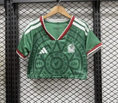 2026 Women#039;s Mexico Home Crop Top World Cup Cheap Football Jersey Wholesale Yupoo