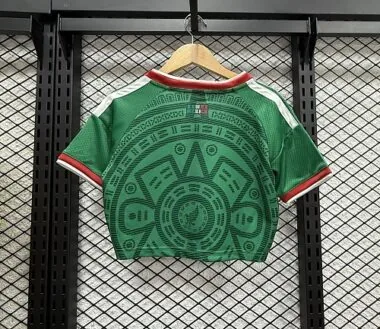 2026 Camiseta de fútbol para mujer #039, modelo «Mexico Home Crop Top», para el Mundial, camisetas de fútbol baratas al por mayor en Yupoo