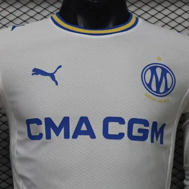 26-27 Olympique Marseille Home Long Sleeve Kit Player Version Football Jersey Supply Yupoo