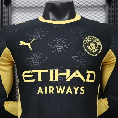 26-27 Player Manchester City Away Long Sleeve Kit Cheap Football Jersey Wholesale Yupoo