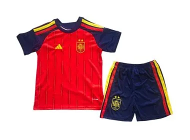 2026 Kids Spain Home Kit Two Stars World Cup Cheap Football Jersey Wholesale Yupoo