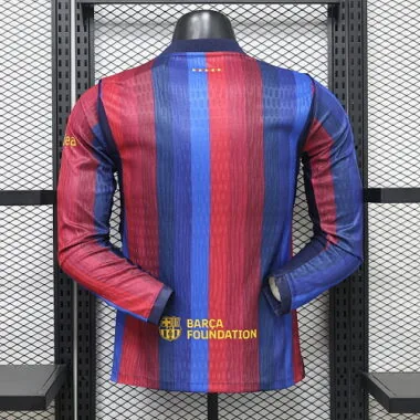 26-27 Player Barcelona Home Long Sleeve Kit Cheap Football Jersey Wholesale Yupoo