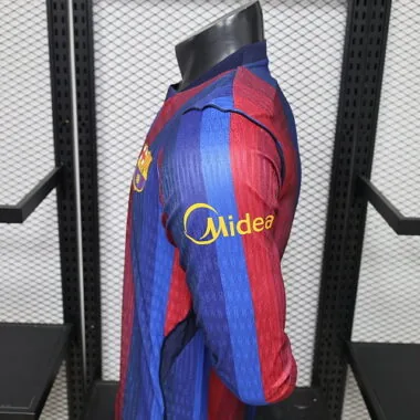 26-27 Player Barcelona Home Long Sleeve Kit Cheap Football Jersey Wholesale Yupoo