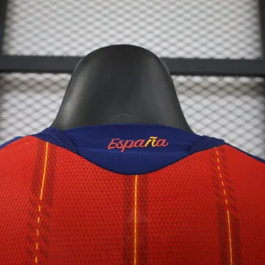 2026 Player Spain Home Long Sleeve Kit Two Stars S-4XL Cheap Football Jersey Wholesale Yupoo