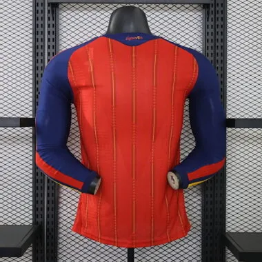 2026 Player Spain Home Long Sleeve Kit Two Stars S-4XL Cheap Football Jersey Wholesale Yupoo
