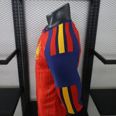 2026 Player Spain Home Long Sleeve Kit Two Stars S-4XL Cheap Football Jersey Wholesale Yupoo