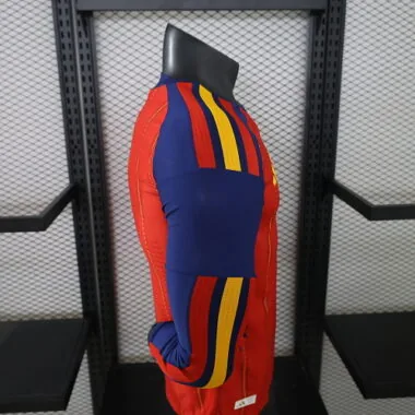 2026 Player Spain Home Long Sleeve Kit Two Stars S-4XL Cheap Football Jersey Wholesale Yupoo