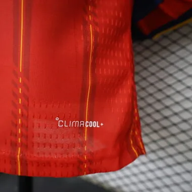 2026 Player Spain Home Long Sleeve Kit Two Stars S-4XL Cheap Football Jersey Wholesale Yupoo