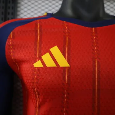 2026 Player Spain Home Long Sleeve Kit Two Stars S-4XL Cheap Football Jersey Wholesale Yupoo