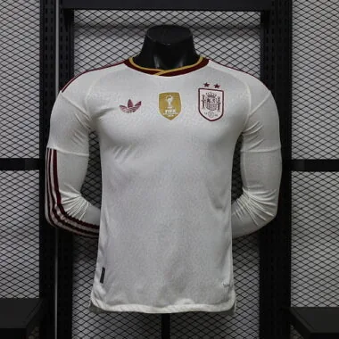 2026 Player Spain Away Long Sleeve Kit Two Stars S-4XL Cheap Football Jersey Wholesale Yupoo