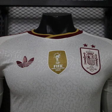 2026 Player Spain Away Long Sleeve Kit Two Stars S-4XL Cheap Football Jersey Wholesale Yupoo