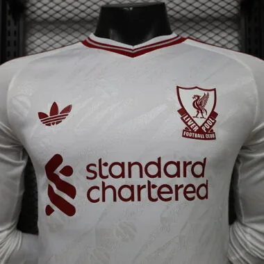 26-27 Player Liverpool Away Long Sleeve Kit Cheap Football Jersey Wholesale Yupoo