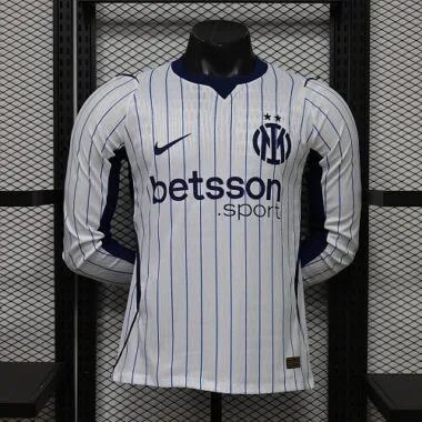 26-27 Players Inter Milan Away Long Sleeve Kit Cheap Football Jersey Wholesale Yupoo