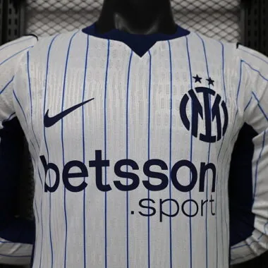 26-27 Players Inter Milan Away Long Sleeve Kit Cheap Football Jersey Wholesale Yupoo