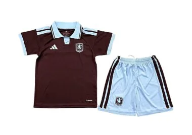 26-27 Kids Aston Villa Home Kit Cheap Football Jersey Wholesale Yupoo