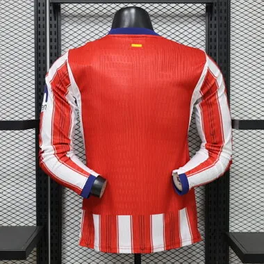26-27 Player Atletico Madrid Home Long Sleeve Kit Cheap Football Jersey Wholesale Yupoo