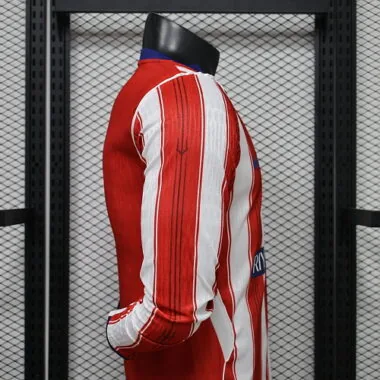 26-27 Player Atletico Madrid Home Long Sleeve Kit Cheap Football Jersey Wholesale Yupoo