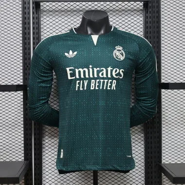 26-27 Player Real Madrid Away Long Sleeve Kit S-3XL Cheap Football Jersey Wholesale Yupoo