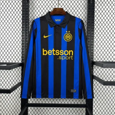 26-27 Inter Milan Home Long Sleeve Kit Cheap Football Jersey Wholesale Yupoo