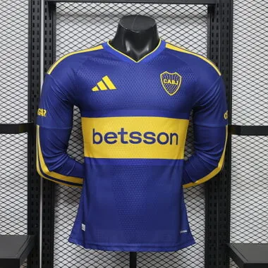 26-27 Player Boca Juniors Home Long Sleeve Kit S-4XL Cheap Football Jersey Wholesale Yupoo