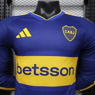 26-27 Player Boca Juniors Home Long Sleeve Kit S-4XL Cheap Football Jersey Wholesale Yupoo