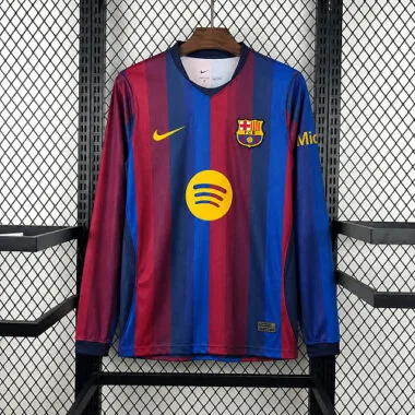 26-27 Barcelona Home Long Sleeve Kit S-4XL Cheap Football Jersey Wholesale Yupoo