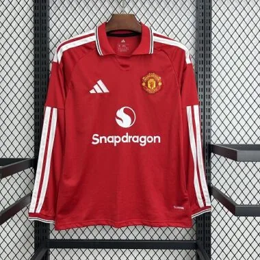26-27 Manchester United Home Long Sleeve Kit S-4XL Cheap Football Jersey Wholesale Yupoo
