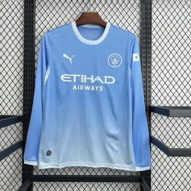 26-27 Manchester City Home Long Sleeve Kit S-4XL Cheap Football Jersey Wholesale Yupoo