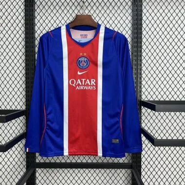 26-27 PSG Home Long Sleeve Kit With Stars S-4XL Cheap Football Jersey Wholesale Yupoo