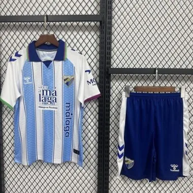 26-27 Málaga Kids Home Kit Cheap Football Jersey Wholesale Yupoo