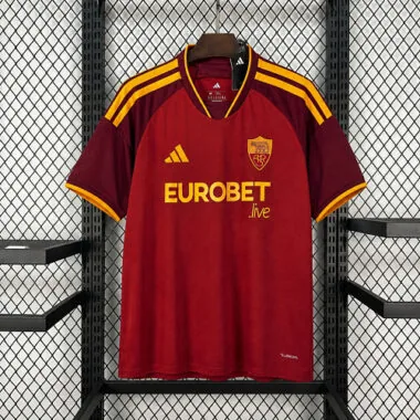 26-27 AS Roma Home Kit Cheap Football Jersey Wholesale Yupoo