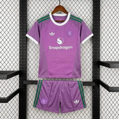 26-27 Kids Manchester United Goalkeeper Kit Cheap Football Jersey Wholesale Yupoo