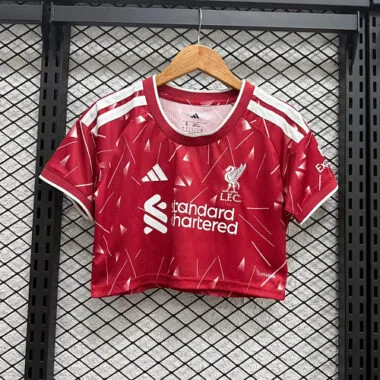 26-27 Liverpool Home Women's Crop Top Cheap Football Jersey Wholesale Yupoo