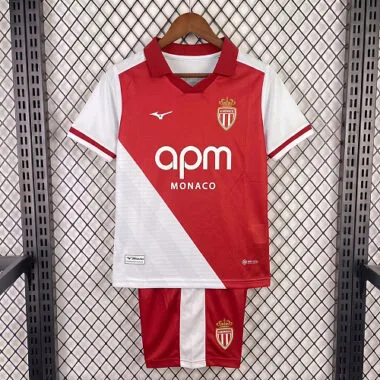 26-27 AS Monaco Kids Home Kit Cheap Football Jersey Wholesale Yupoo
