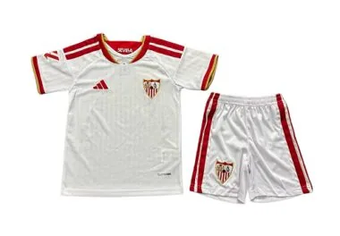 26-27 Sevilla Kids Home Kit Cheap Football Jersey Wholesale Yupoo