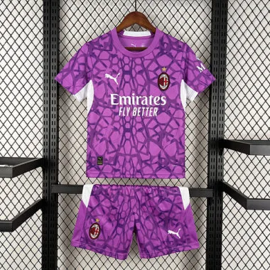 26-27 AC Milan Kids Goalkeeper Kit Cheap Football Jersey Wholesale Yupoo