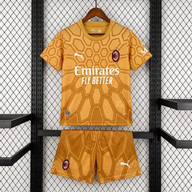 26-27 AC Milan Kids Goalkeeper Kit Cheap Football Jersey Wholesale Yupoo